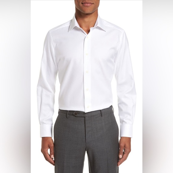 David Donahue Other - David Donahue Trim Fit Royal Oxford Dress Shirt NWOT